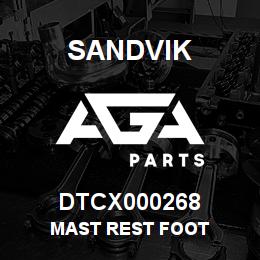 DTCX000268 Sandvik MAST REST FOOT | AGA Parts