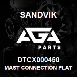 DTCX000450 Sandvik MAST CONNECTION PLATE ASSEMBLY | AGA Parts