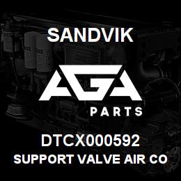 DTCX000592 Sandvik SUPPORT VALVE AIR COMP CONTROLS | AGA Parts