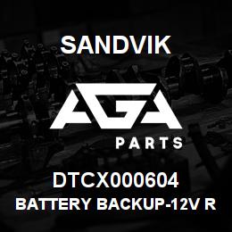 DTCX000604 Sandvik BATTERY BACKUP-12V RADIO | AGA Parts