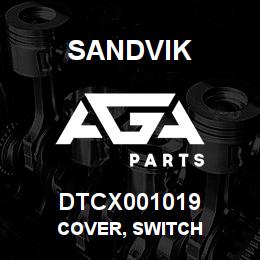 DTCX001019 Sandvik COVER, SWITCH | AGA Parts