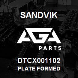DTCX001102 Sandvik PLATE FORMED | AGA Parts