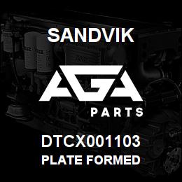 DTCX001103 Sandvik PLATE FORMED | AGA Parts
