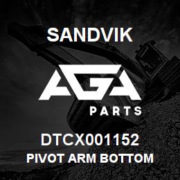 DTCX001152 Sandvik PIVOT ARM BOTTOM | AGA Parts