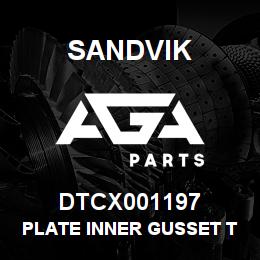 DTCX001197 Sandvik PLATE INNER GUSSET TIE | AGA Parts