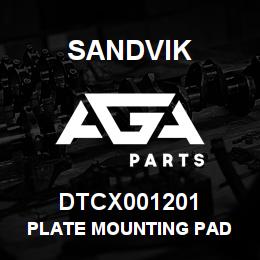 DTCX001201 Sandvik PLATE MOUNTING PAD | AGA Parts