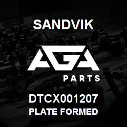 DTCX001207 Sandvik PLATE FORMED | AGA Parts