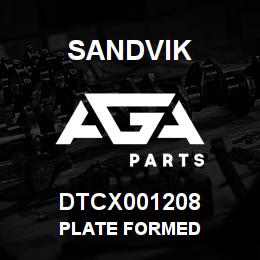 DTCX001208 Sandvik PLATE FORMED | AGA Parts