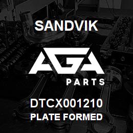 DTCX001210 Sandvik PLATE FORMED | AGA Parts