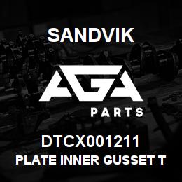 DTCX001211 Sandvik PLATE INNER GUSSET TIE | AGA Parts