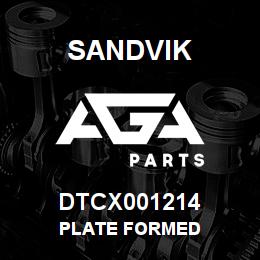 DTCX001214 Sandvik PLATE FORMED | AGA Parts