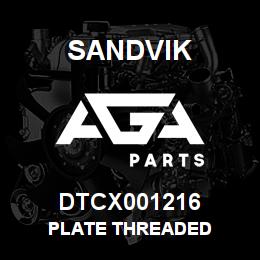 DTCX001216 Sandvik PLATE THREADED | AGA Parts