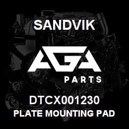 DTCX001230 Sandvik PLATE MOUNTING PAD | AGA Parts