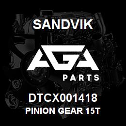 DTCX001418 Sandvik PINION GEAR 15T | AGA Parts