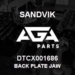 DTCX001686 Sandvik BACK PLATE JAW | AGA Parts