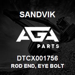 DTCX001756 Sandvik ROD END, EYE BOLT | AGA Parts
