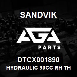 DTCX001890 Sandvik HYDRAULIC 90CC RH THRU DRIVE | AGA Parts