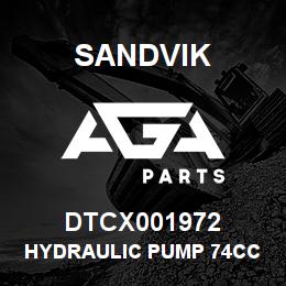 DTCX001972 Sandvik HYDRAULIC PUMP 74CC RH | AGA Parts