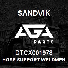 DTCX001978 Sandvik HOSE SUPPORT WELDMENT | AGA Parts