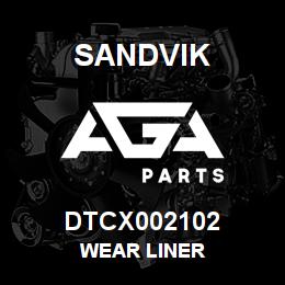 DTCX002102 Sandvik WEAR LINER | AGA Parts