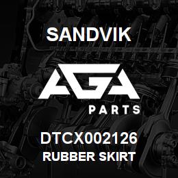 DTCX002126 Sandvik RUBBER SKIRT | AGA Parts