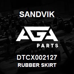 DTCX002127 Sandvik RUBBER SKIRT | AGA Parts