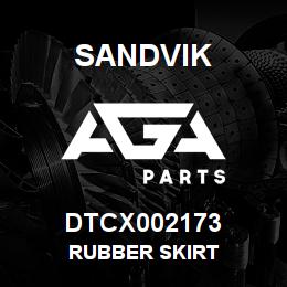 DTCX002173 Sandvik RUBBER SKIRT | AGA Parts