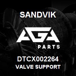 DTCX002264 Sandvik VALVE SUPPORT | AGA Parts