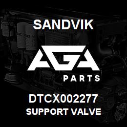 DTCX002277 Sandvik SUPPORT VALVE | AGA Parts
