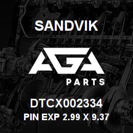 DTCX002334 Sandvik PIN EXP 2.99 X 9.37 | AGA Parts
