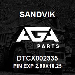 DTCX002335 Sandvik PIN EXP 2.99X10.25 | AGA Parts
