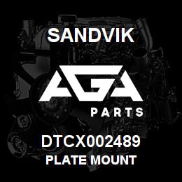DTCX002489 Sandvik PLATE MOUNT | AGA Parts