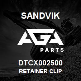 DTCX002500 Sandvik RETAINER CLIP | AGA Parts