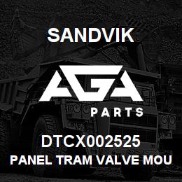 DTCX002525 Sandvik PANEL TRAM VALVE MOUNT | AGA Parts