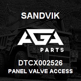 DTCX002526 Sandvik PANEL VALVE ACCESS | AGA Parts