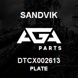 DTCX002613 Sandvik PLATE | AGA Parts