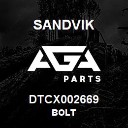 DTCX002669 Sandvik BOLT | AGA Parts