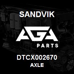 DTCX002670 Sandvik AXLE | AGA Parts