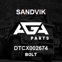 DTCX002674 Sandvik BOLT | AGA Parts