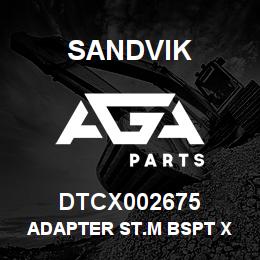 DTCX002675 Sandvik ADAPTER ST.M BSPT X F NPT | AGA Parts