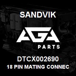 DTCX002690 Sandvik 18 PIN MATING CONNECTOR BLACK | AGA Parts