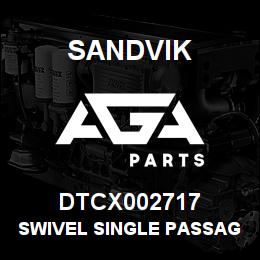 DTCX002717 Sandvik SWIVEL SINGLE PASSAGE | AGA Parts