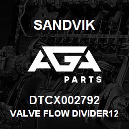 DTCX002792 Sandvik VALVE FLOW DIVIDER12 ORB | AGA Parts
