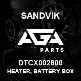 DTCX002800 Sandvik HEATER, BATTERY BOX | AGA Parts