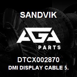 DTCX002870 Sandvik DMI DISPLAY CABLE 5.5M | AGA Parts