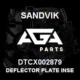 DTCX002879 Sandvik DEFLECTOR PLATE INSERT | AGA Parts