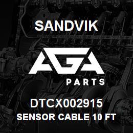 DTCX002915 Sandvik SENSOR CABLE 10 FT | AGA Parts