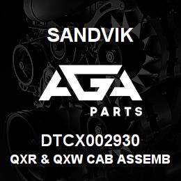 DTCX002930 Sandvik QXR & QXW CAB ASSEMBLY | AGA Parts