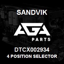 DTCX002934 Sandvik 4 POSITION SELECTOR SWITCH | AGA Parts