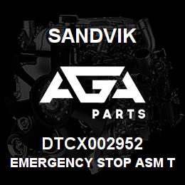 DTCX002952 Sandvik EMERGENCY STOP ASM TO BE KIT | AGA Parts